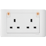 Schneider Electric - ZENcelo - Switched Socket with Neon Indicator (13A / 2GANGS) - ebuy.com.sg