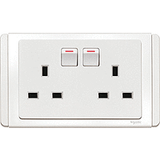 Schneider Electric - NEO (C-Metro) - 3 Pins Twin Switched Sockets Outlet (13A) - ebuy.com.sg