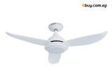 FTC - GLIDE DC Ceiling Fan with LED Tri-Colour Dimmable Light Kit (ABS Baldes) - ebuy.com.sg