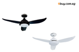 FTC - GLIDE DC Ceiling Fan with LED Tri-Colour Dimmable Light Kit (ABS Baldes) - ebuy.com.sg