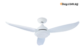 FTC - GLIDE DC Ceiling Fan with LED Tri-Colour Dimmable Light Kit (ABS Baldes) - ebuy.com.sg