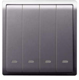 Schneider Electric - PIENO - 1 Way Switches with Neon Indicator (16AX) (10AX-4-GANGS only) - ebuy.com.sg