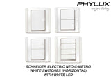 Schneider Electric - NEO (C-Metro) - Dolly Switches with White LED (Horizontal) - ebuy.com.sg