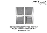 Schneider Electric - NEO (C-Metro) - Dolly Switches with Blue LED (Horizontal) - ebuy.com.sg