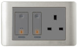 Schneider Electric - ZENcelo - Double Pole Switch (45A) and Switched Socket (13A) Outlet - ebuy.com.sg