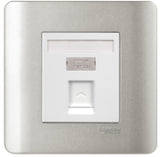Schneider Electric - ZENcelo - Data Outlet Category 6 on Shuttered Wallplate (1GANG) - ebuy.com.sg
