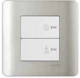 Schneider Electric - ZENcelo - Hotel Series: Full-Flat Switch with Illuminated "Do Not Disturb & Please Clean Up" Symbols (2GANGS) - ebuy.com.sg