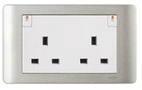 Schneider Electric - ZENcelo - Double Pole Switched Socket with Ondicator (13A / 2GANG) - ebuy.com.sg