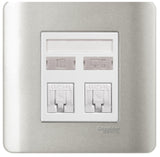 Schneider Electric - ZENcelo - Telephone + Data Outlet Category 5e with Integrated Shutter (2GANGS) - ebuy.com.sg