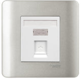 Schneider Electric - ZENcelo - Data Outlet Category 5e on Shuttered Wallplate (1GANG) - ebuy.com.sg
