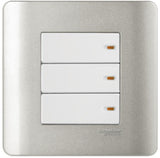 Schneider Electric - ZENcelo - Full-Flat Switch (1-way) with Onidcator (16AX / 20A / 3 GANGS) - ebuy.com.sg