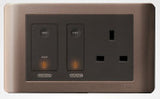 Schneider Electric - ZENcelo - Double Pole Switch (45A) and Switched Socket (13A) Outlet - ebuy.com.sg