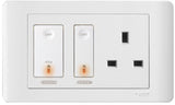 Schneider Electric - ZENcelo - Double Pole Switch (45A) and Switched Socket (13A) Outlet - ebuy.com.sg