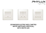 Schneider Electric - NEO (C-Metro) - Dolly Switches with White LED (Vertical) - ebuy.com.sg