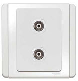 Schneider Electric - NEO (C-Metro) - Vertical TV Socket Outlet (2-GANG) - ebuy.com.sg