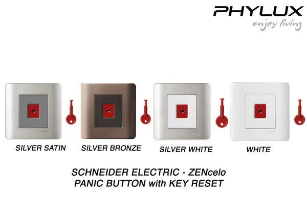 Schneider Electric - ZENcelo - Panic Button with Key Reset - ebuy.com.sg