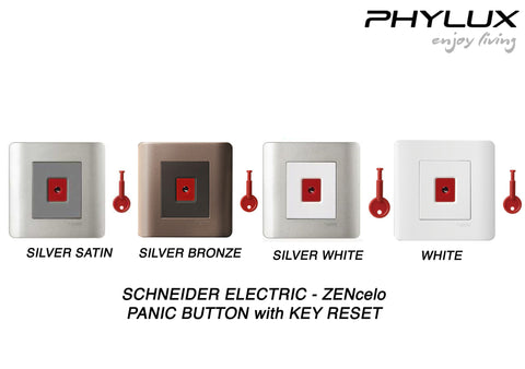 Schneider Electric - ZENcelo - Panic Button with Key Reset - ebuy.com.sg
