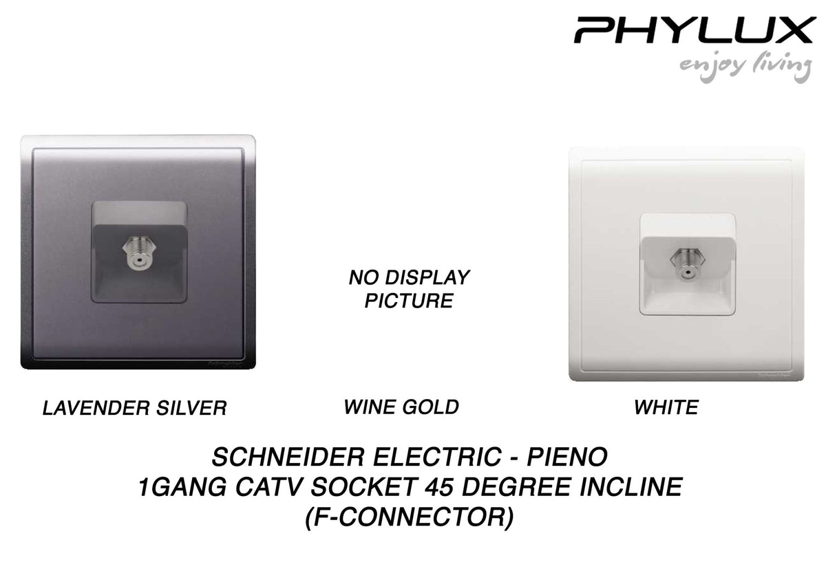 Schneider Electric - PIENO - CATV Socket (1GANG) 45 degree Incline (F ...