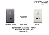 Schneider Electric - PIENO - Hotel Series: Universal Shaver Unit (Horizontal / Vertical) - ebuy.com.sg