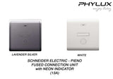 Schneider Electric - PIENO - Fused Connection Unit with Neon Indicator (13A / 250V / 1GANG) - ebuy.com.sg
