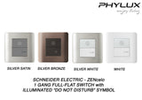 Schneider Electric - ZENcelo - Hotel Series: Full-Flat Bell Switch with Illuminated "Do Not Disturb" Symbol (1 GANG) - ebuy.com.sg