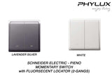Schneider Electric - PIENO - Momentary Switches with Fluorescent Locator (10A) - ebuy.com.sg