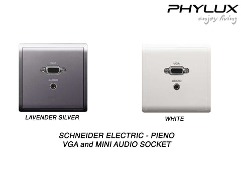 Schneider Electric - PIENO - VGA and Mini Audio Socket - ebuy.com.sg