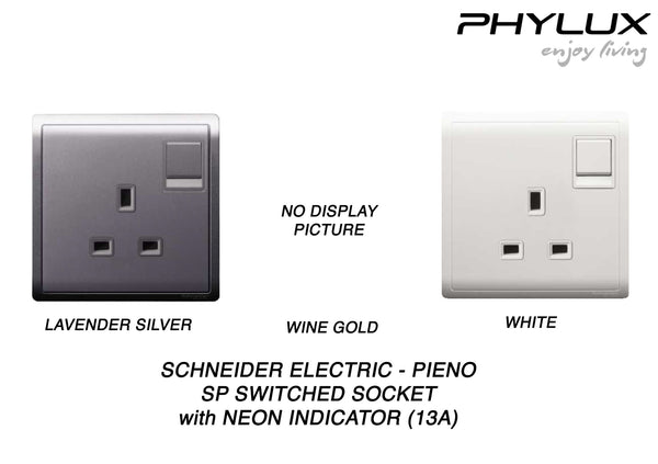 Schneider Electric - PIENO - Switched Socket (13A / 250V / 1GANG) - ebuy.com.sg