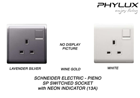 Schneider Electric - PIENO - Switched Socket (13A / 250V / 1GANG) - ebuy.com.sg