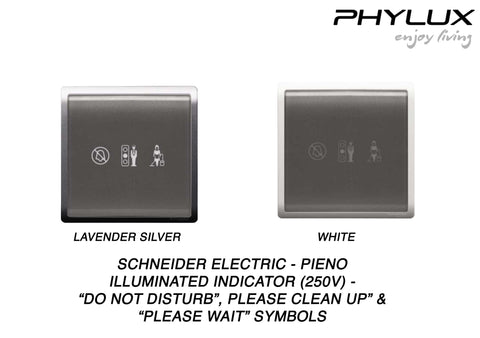 Schneider Electric - PIENO - Hotel Series: Illuminated Indicator (250V) "Privacy", "Please Clean Up" & "Please Wait" Symbols - ebuy.com.sg