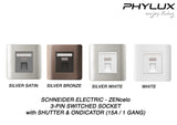 Schneider Electric - ZENcelo - Data Outlet Category 5e on Shuttered Wallplate (1GANG) - ebuy.com.sg