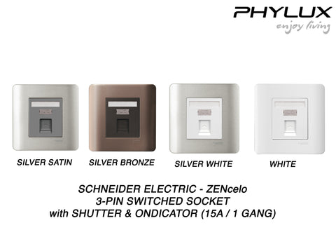 Schneider Electric - ZENcelo - Data Outlet Category 5e on Shuttered Wallplate (1GANG) - ebuy.com.sg