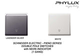 Schneider Electric - PIENO - Double Pole Switches with Neon Indicator (20A) - ebuy.com.sg