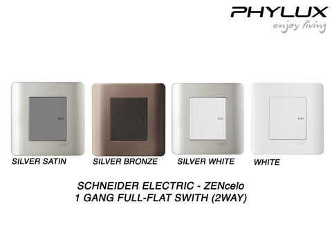Schneider Electric - ZENcelo - Full-Flat Switch (2-way)(16AX / 20A / 1GANG) - ebuy.com.sg