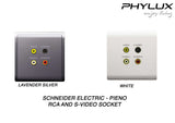 Schneider Electric - PIENO - RCA and S-Video Socket - ebuy.com.sg