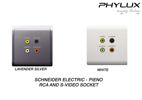 Schneider Electric - PIENO - RCA and S-Video Socket - ebuy.com.sg