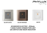 Schneider Electric - ZENcelo - Fused Connection Unit with Switch and Neon Indicator (1GANG) - ebuy.com.sg