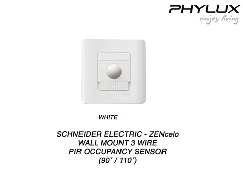 Schneider Electric - ZENcelo - PIR Wall-Mount Sensor (90˚ / 110˚) - ebuy.com.sg