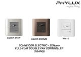 Schneider Electric - ZENcelo - Full-Flat Fan Controller (1GANG) - ebuy.com.sg