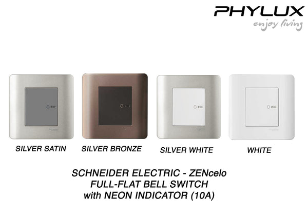 Schneider Electric - ZENcelo - Full-Flat Bell Switch (10A) - ebuy.com.sg