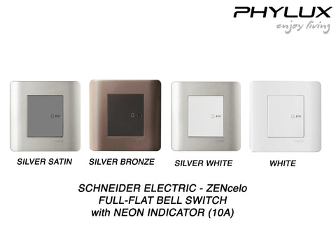 Schneider Electric - ZENcelo - Full-Flat Bell Switch (10A) - ebuy.com.sg