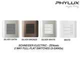 Schneider Electric - ZENcelo - Full-Flat Switch (2-way) (16AX / 20A / 3 GANGS) - ebuy.com.sg