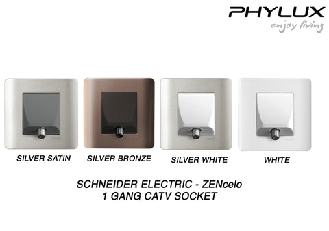 Schneider Electric - ZENcelo - CATV Socket (1GANG) - ebuy.com.sg