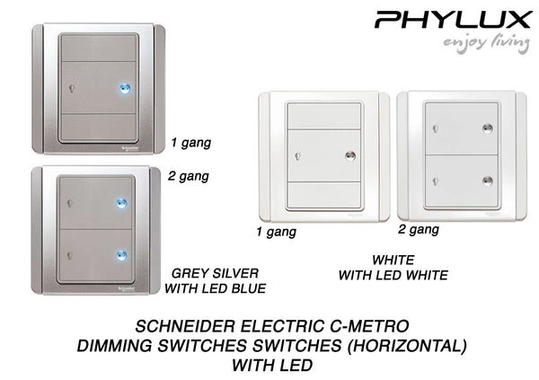 Schneider Electric - NEO (C-Metro) - Dimming Switch with LED (Horizontal) - ebuy.com.sg
