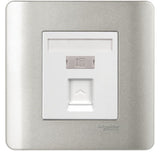 Schneider Electric - ZENcelo - Telephone Socket on Shuttered Wallplate (1GANG) - ebuy.com.sg